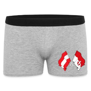 Drapeaux croisés Autriche & Vienne - Boxer Homme - gris chiné - Devant