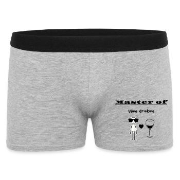 Master of Wine drinking - Men's Boxer Shorts - heather grey - Front
