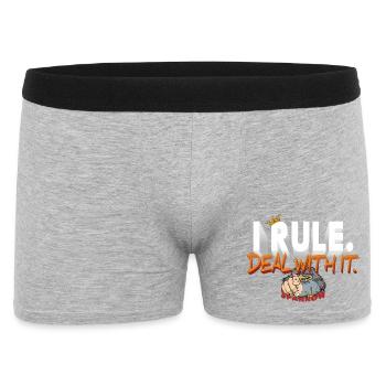 I_RULE - Männer Boxer Shorts - Grau meliert - Vorne