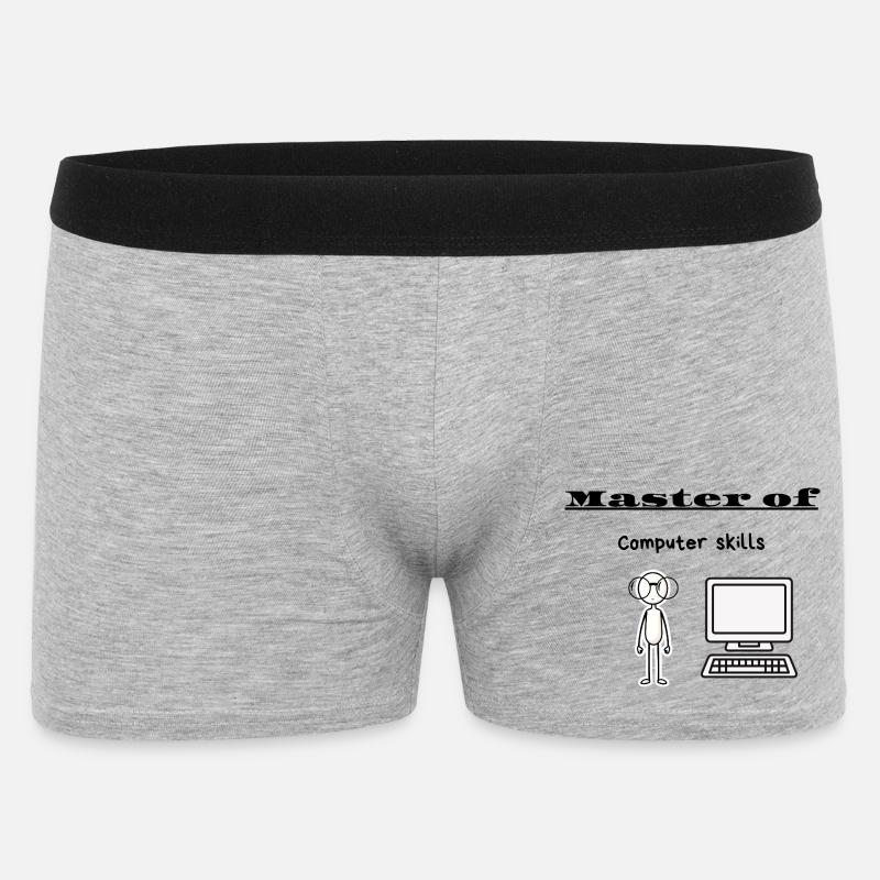 Master der Computerfähigkeiten - Männer Boxer Shorts - Grau meliert