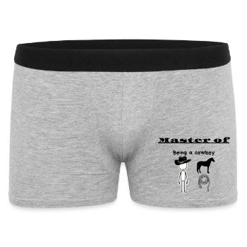 Maître d’être un cow-boy - Boxer Homme - gris chiné - Devant