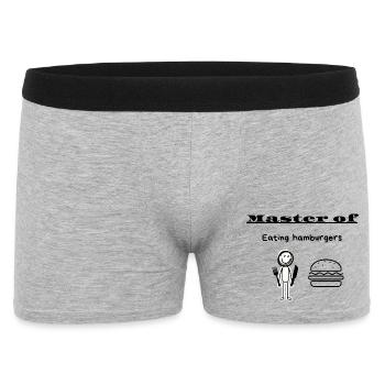 Maître de la consommation de hamburgers - Boxer Homme - gris chiné - Devant