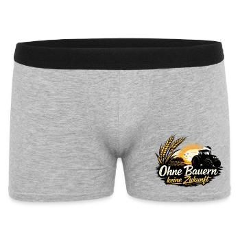 Ohne Bauern keine Zukunft-Landwirtschaft-Traktor - Männer Boxer Shorts - Grau meliert - Vorne