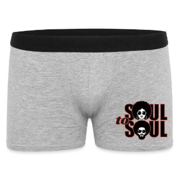 Musiker-Herzschlag-Equalizer Tee Funk Retro Groove - Männer Boxer Shorts - Grau meliert - Vorne