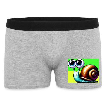Snail - Men's Boxer Shorts - heather grey - Front