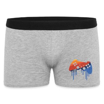 gamer retro - Männer Boxer Shorts - Grau meliert - Vorne
