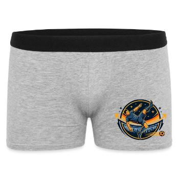 Footballeur dans le stade Motif du tir puissant - Boxer Homme - gris chiné - Devant