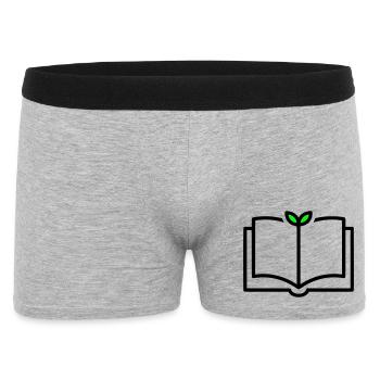 Book Plant Growth Learning - Men's Boxer Shorts - heather grey - Front