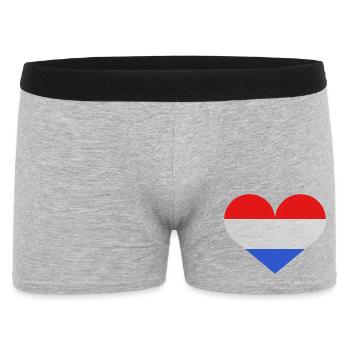 Luxembourg flag in the shape of a heart - Men's Boxer Shorts - heather grey - Front