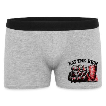 Eat the rich - Marx Engels Lenin - Döner Kebab - Men's Boxer Shorts - heather grey - Front