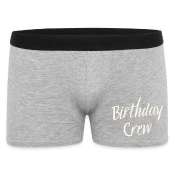 Birthday Crew - Men's Boxer Shorts - heather grey - Front