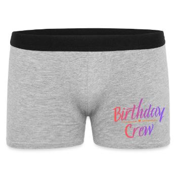 Birthday Crew - Men's Boxer Shorts - heather grey - Front