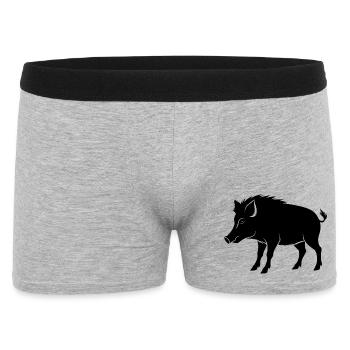 Boar - Men's Boxer Shorts - heather grey - Front