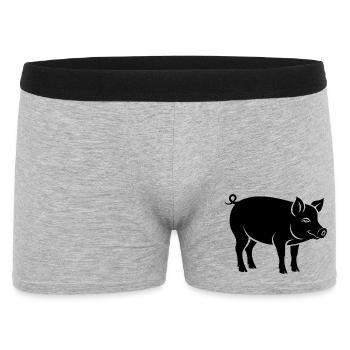 cochon - Boxer Homme - gris chiné - Devant