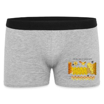 Periodic Table Of The Elements Honeycomb With Bees - Männer Boxer Shorts - Grau meliert - Vorne