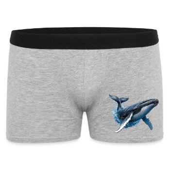 Baleine à bosse – Illustration de l’océan - Boxer Homme - gris chiné - Devant