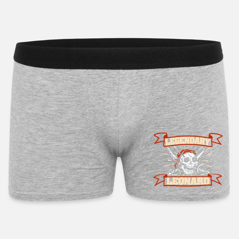 Leonard - Men's Boxer Shorts - heather grey