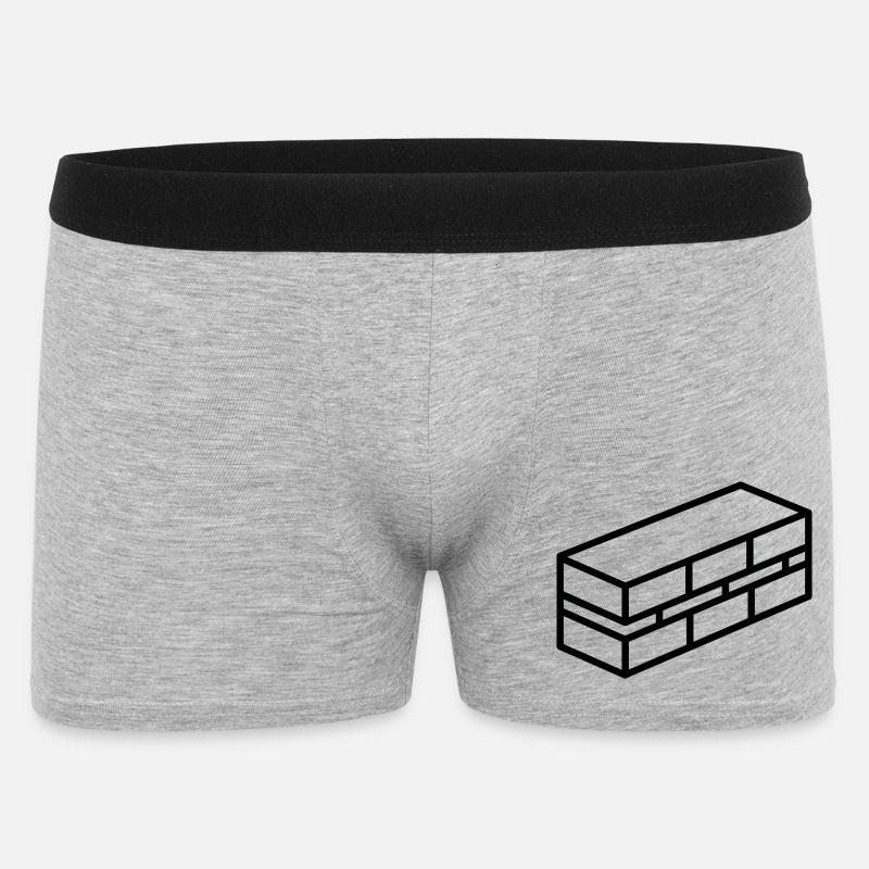 Ziegel - Männer Boxer Shorts - Grau meliert