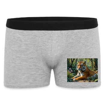 Tigre de la jungle - Boxer Homme - gris chiné - Devant