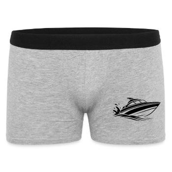 Minimalist Motorboat Surfing Summer Water - Men's Boxer Shorts - heather grey - Front
