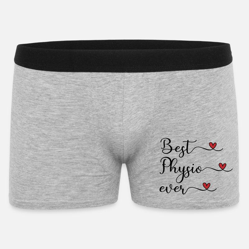 Bester Physiotherapeut - Männer Boxer Shorts - Grau meliert