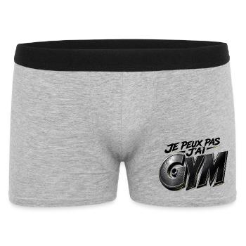 JE PEUX PAS J’AI GYM - Boxer Homme - gris chiné - Devant
