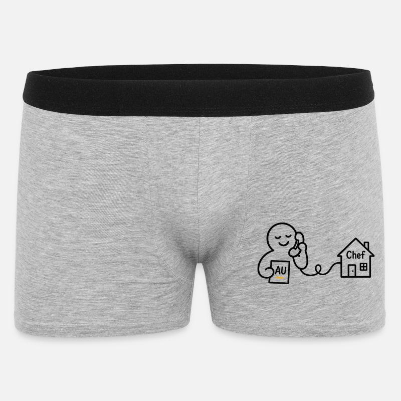 Chef - Bin Krank heute. - Männer Boxer Shorts - Grau meliert