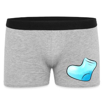 blue sock - Men's Boxer Shorts - heather grey - Front