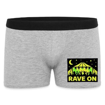 Rave On Festival Tent Techno Party Crew - Men's Boxer Shorts - heather grey - Front