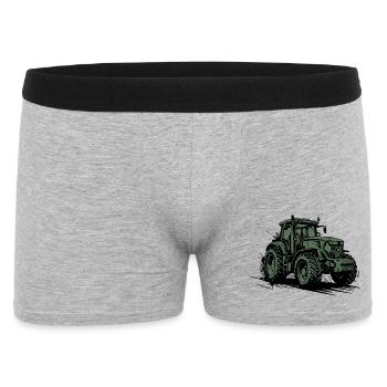 Tractor - Farmer Green Agricultural Tractor - Men's Boxer Shorts - heather grey - Front