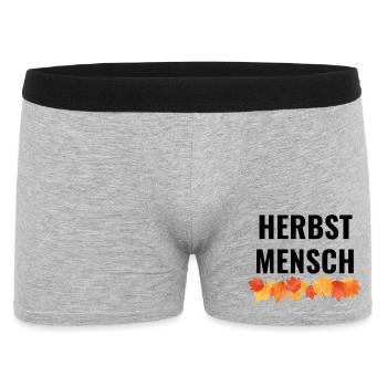 Herbstmensch - Männer Boxer Shorts - Grau meliert - Vorne