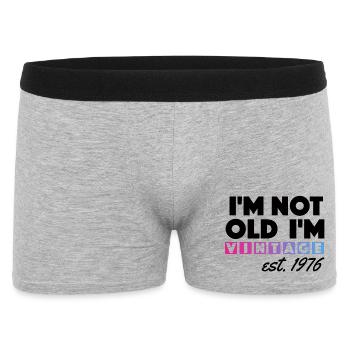 Cadeau d’anniversaire vintage 1976 50 ans rétro - Boxer Homme - gris chiné - Devant