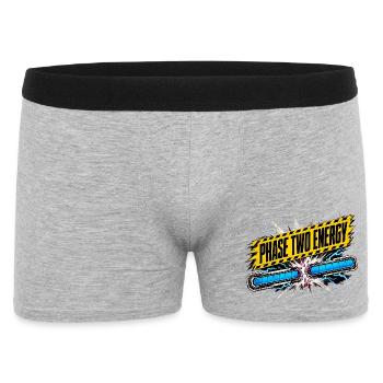 Phase deux : Style de bande dessinée Energy - Boxer Homme - gris chiné - Devant
