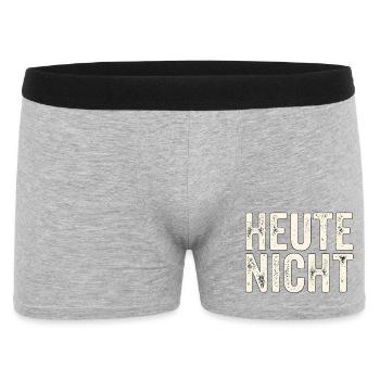 Heute Nicht - Männer Boxer Shorts - Grau meliert - Vorne
