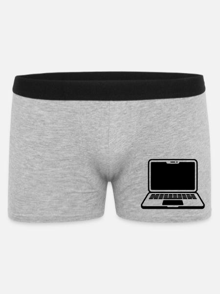 laptop - Men's Boxer Shorts - heather grey