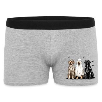 Dog trio in Halloween costumes - Men's Boxer Shorts - heather grey - Front