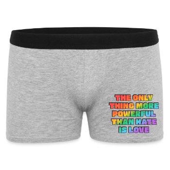 Love Over Hate Rainbow Power - Men's Boxer Shorts - heather grey - Front