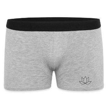 Lotusblüte Yoga Meditation Design - Männer Boxer Shorts - Grau meliert - Vorne