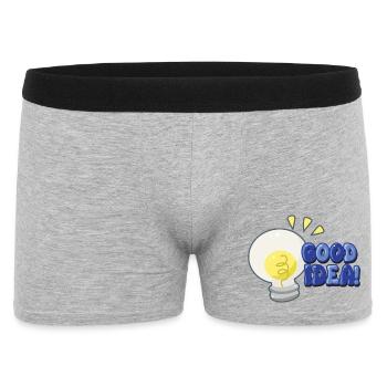 Good Idea Light Bulb Comic - Men's Boxer Shorts - heather grey - Front