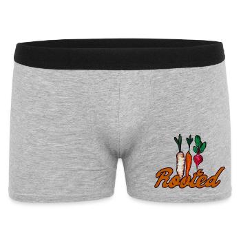 Verwurzelte Karottenkunst - Männer Boxer Shorts - Grau meliert - Vorne