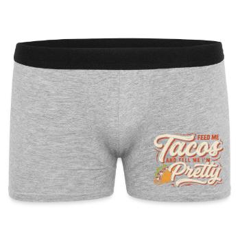 Tacos and Tell Me I'm Pretty - Men's Boxer Shorts - heather grey - Front