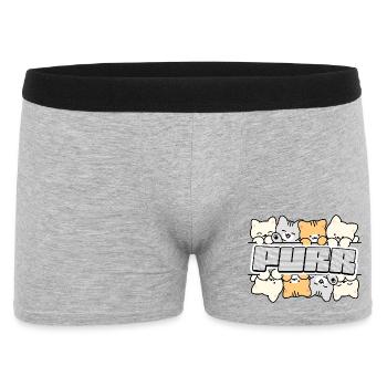 Logo de l’équipe de chats - Boxer Homme - gris chiné - Devant