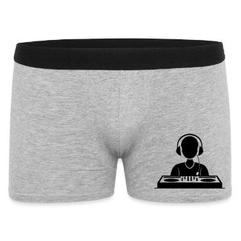 DJ - Männer Boxer Shorts - Grau meliert - Vorne