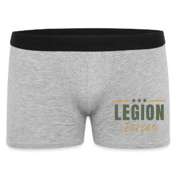 Legionstruppen - Männer Boxer Shorts - Grau meliert - Vorne