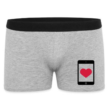 Love Smartphone Tablet - Men's Boxer Shorts - heather grey - Front