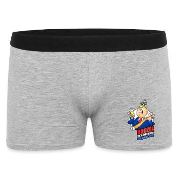 Humorvolles T-Shirt zur Feier des Königshauses - Männer Boxer Shorts - Grau meliert - Vorne