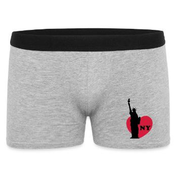 new york - Men's Boxer Shorts - heather grey - Front