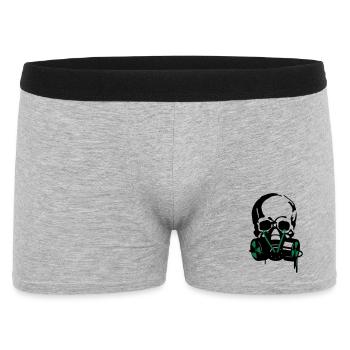 crâne + masque - Boxer Homme - gris chiné - Devant