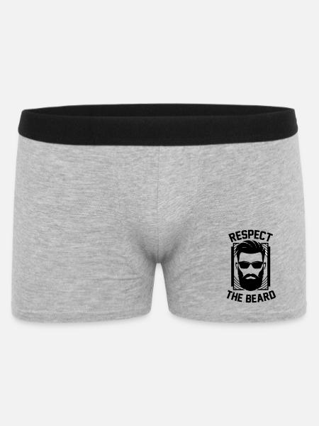 Respecter Le roi barbe respecte Barde - Boxer Homme - gris chiné