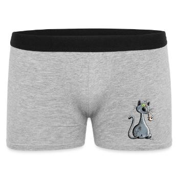Black Cat - Men's Boxer Shorts - heather grey - Front